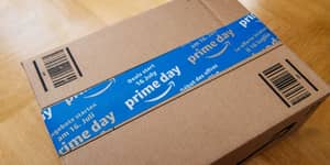 Parcel from amazon with the prime day sticker seal